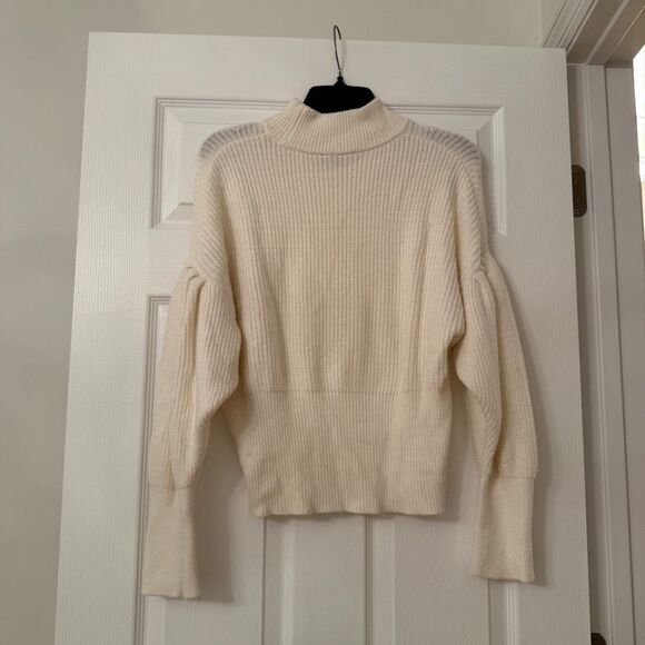 Express Mock Neck Cream Sweater - Picture 3 of 5